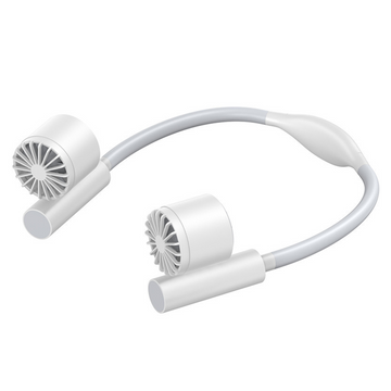 Ventilateur de cou 2400mAh 7 pales 3 vitesses de ventilation léger et portable faible bruit angle réglable ventilation naturelle